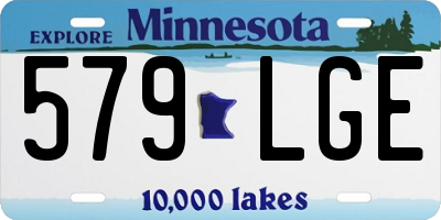 MN license plate 579LGE
