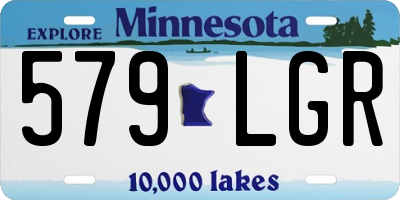 MN license plate 579LGR