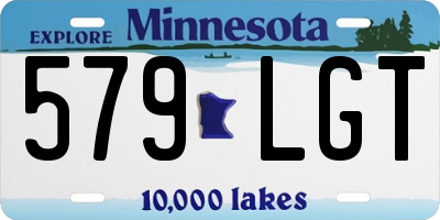 MN license plate 579LGT