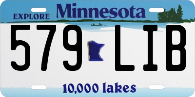 MN license plate 579LIB