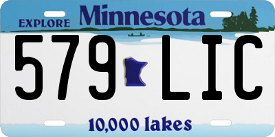 MN license plate 579LIC