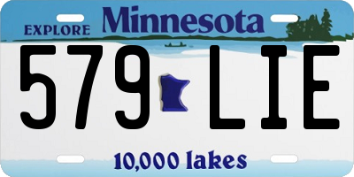 MN license plate 579LIE