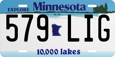MN license plate 579LIG