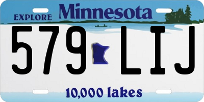 MN license plate 579LIJ