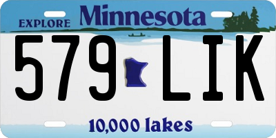 MN license plate 579LIK
