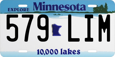 MN license plate 579LIM
