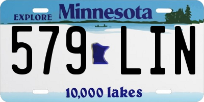 MN license plate 579LIN