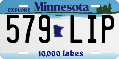 MN license plate 579LIP
