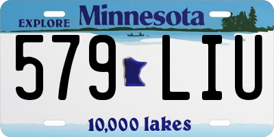 MN license plate 579LIU