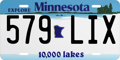 MN license plate 579LIX