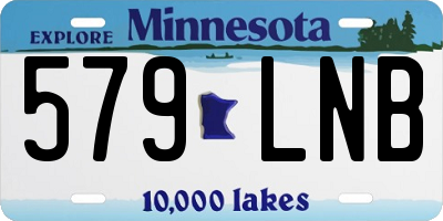 MN license plate 579LNB