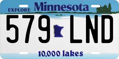 MN license plate 579LND