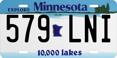 MN license plate 579LNI