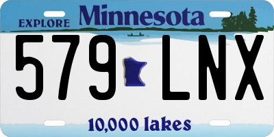 MN license plate 579LNX