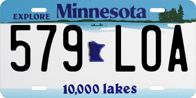 MN license plate 579LOA