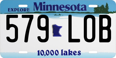 MN license plate 579LOB