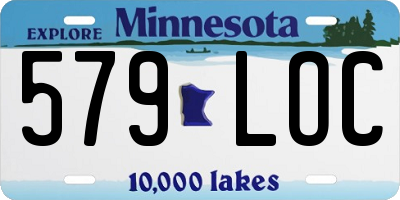 MN license plate 579LOC