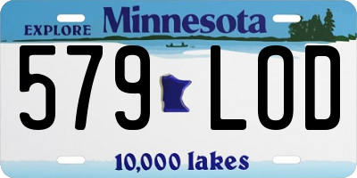 MN license plate 579LOD