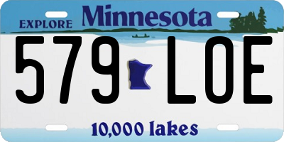 MN license plate 579LOE