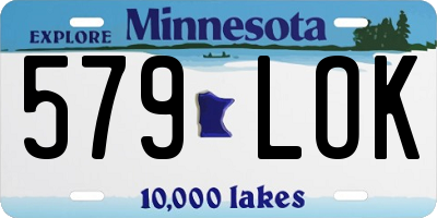 MN license plate 579LOK