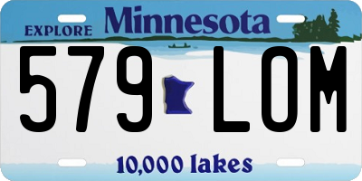 MN license plate 579LOM