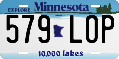 MN license plate 579LOP
