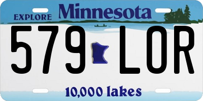 MN license plate 579LOR