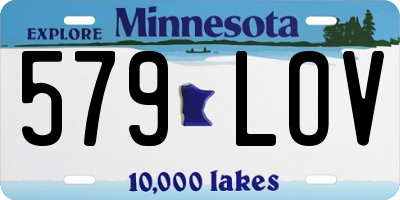 MN license plate 579LOV