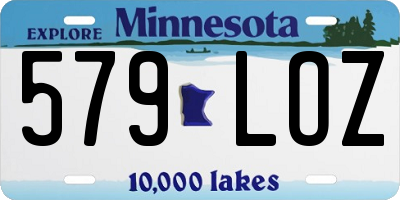 MN license plate 579LOZ
