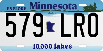 MN license plate 579LRO