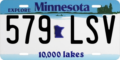 MN license plate 579LSV