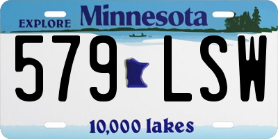 MN license plate 579LSW