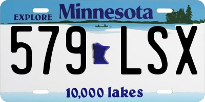 MN license plate 579LSX