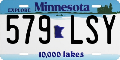 MN license plate 579LSY