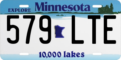MN license plate 579LTE