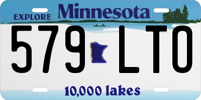 MN license plate 579LTO