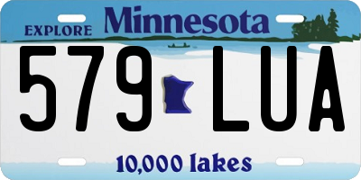 MN license plate 579LUA