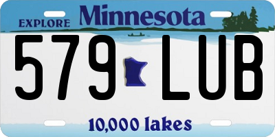 MN license plate 579LUB