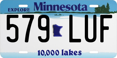 MN license plate 579LUF