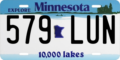 MN license plate 579LUN