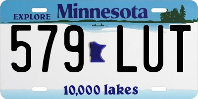 MN license plate 579LUT