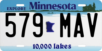 MN license plate 579MAV