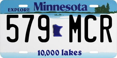 MN license plate 579MCR