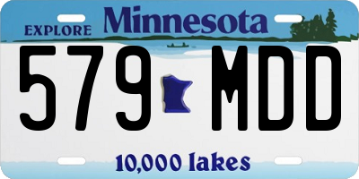 MN license plate 579MDD