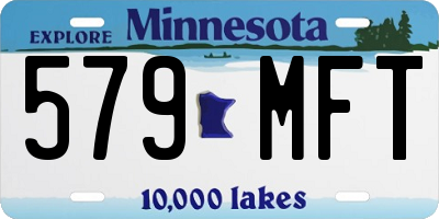 MN license plate 579MFT