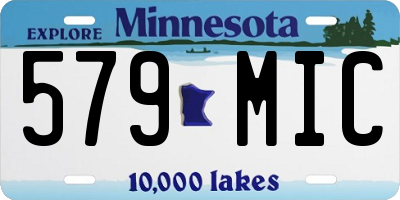 MN license plate 579MIC