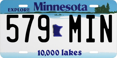 MN license plate 579MIN