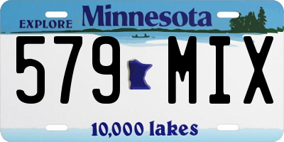 MN license plate 579MIX