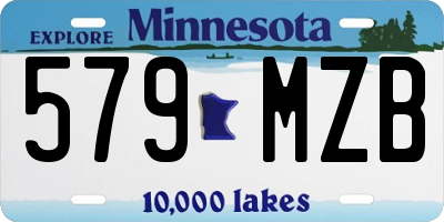 MN license plate 579MZB