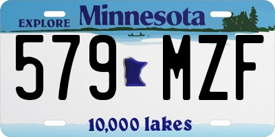 MN license plate 579MZF